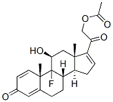 Pregna-1,4,16-triene-3,20-dione,21-(acetyloxy)-9-fluoro-11-hydroxy-, (11b)-
