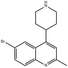 Quinoline, 6-bromo-2-methyl-4-(4-piperidinyl)-