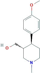 3R,4S-4-(4-methoxyphenyl)-1-methylpiperi dinyl] methanol