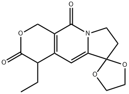 Spiro[1,3-dioxolane-2,6'(3'H)-[1H]pyrano[3,4-f]indolizine]-3',10'(4'H)-dione, 4'-ethyl-7',8'-dihydro-