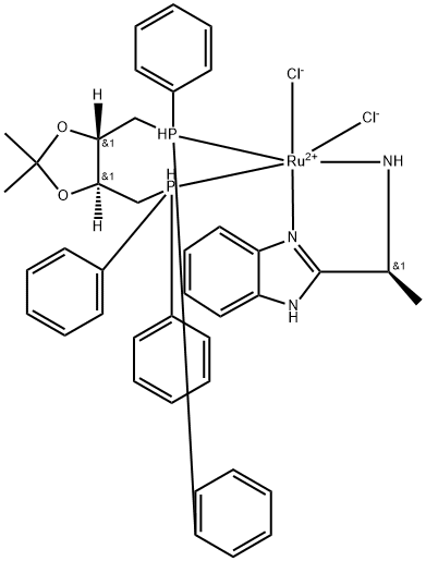 Dichloro[(4S,5S)-(+)-4,5-bis(diphenylphosphinomethyl)-2,2-dimethyl-1,3-dioxolane][(S)-(-)-2-(α-methylmethanamine)-1H-benzimidazole]ruthenium(II)