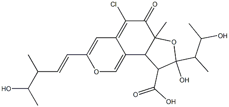 5-Chloro-6a,8,9,9a-tetrahydro-8-hydroxy-3-(4-hydroxy-3-methyl-1-pentenyl)-8-(2-hydroxy-1-methylpropyl)-6a-methyl-6-oxo-6H-furo[2,3-h]-2-benzopyran-9-carboxylic acid