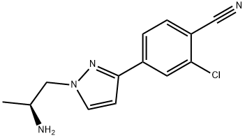 4-[1-[(2S)-2-aminopropyl]pyrazol-3-yl]-2-chloro-benzonitrile