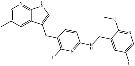 5-Fluoro-N-[6-fluoro-5-[(5-methyl-1H-pyrrolo[2,3-b]pyridin-3-yl)methyl]-2-pyridinyl]-2-methoxy-3-pyridinemethanamine