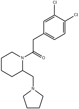 2-(3,4-Dichlorophenyl)-1-(2-(pyrrolidin-1-ylmethyl)-piperidin-1-yl)ethanone hydrochloride