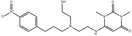 6-((2-((2-Hydroxyethyl)(3-(4-nitrophenyl)propyl)amino)ethyl)amino)-1,3-dimethyl-2,4(1H,3H)-pyrimidinedione
