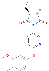 2,4-Imidazolidinedione, 5-ethyl-3-[6-(3-methoxy-4-methylphenoxy)-3-pyridinyl]-, (5R)-