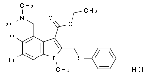 6-bromo-4-[(dimethylamino)methyl]-5-hydroxy-1-methyl-2-[(phenylthio)methyl]-1h-indole-3-carboxylic acid ethyl ester monohydrochloride