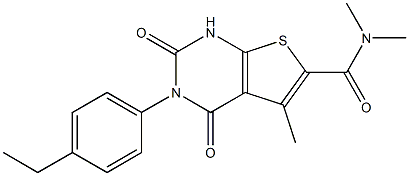 3-(4-ethylphenyl)-N,N,5-trimethyl-2,4-dioxo-1H-thieno[2,3-d]pyrimidine-6-carboxamide