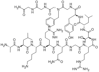 D-Alanyl-L-leucyl-L-lysyl-L-arginyl-L-glutaminylglycyl-L-arginyl-L-allothreonyl-L-leucyl-D-tyrosylglycyl-N-benzylglycylglycylglycinamide