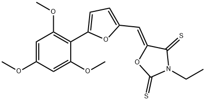 2,4-Oxazolidinedithione, 3-ethyl-5-[[5-(2,4,6-trimethoxyphenyl)-2-furanyl]methylene]-, (5Z)-