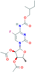 2' ,3'-二-O-乙酰基-5'-脱氧-5-氟-N - [(2-甲基丁氧基)羰基]胞苷