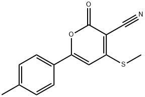 2H-Pyran-3-carbonitrile, 6-(4-methylphenyl)-4-(methylthio)-2-oxo-