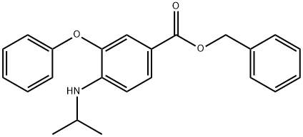 Benzoic acid, 4-[(1-methylethyl)amino]-3-phenoxy-, phenylmethyl ester