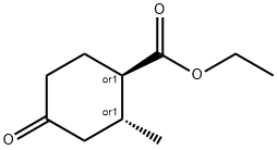 Cyclohexanecarboxylic acid, 2-methyl-4-oxo-, ethyl ester, (1R,2R)-rel-