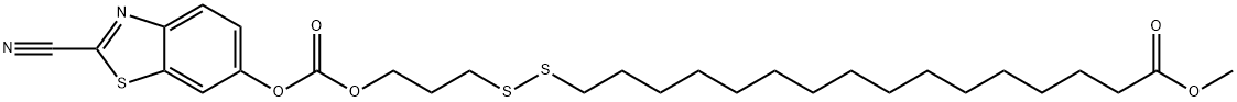 Hexadecanoic acid, 16-[[3-[[[(2-cyano-6-benzothiazolyl)oxy]carbonyl]oxy]propyl]dithio]-, methyl ester