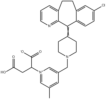 -carboxy-3-(3-((4-(8-chloro-5,6-dihydro-11H-benzo[5,6]cyclohepta[1,2-b]pyridin-11-ylidene)piperidin-1-yl)methyl)-5-methylpyridin-1-ium-1-yl)propanoate