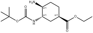 Cyclohexanecarboxylic acid, 4-amino-3-[[(1,1-dimethylethoxy)carbonyl]amino]-, ethyl ester, (1R,3S,4S)-rel-
