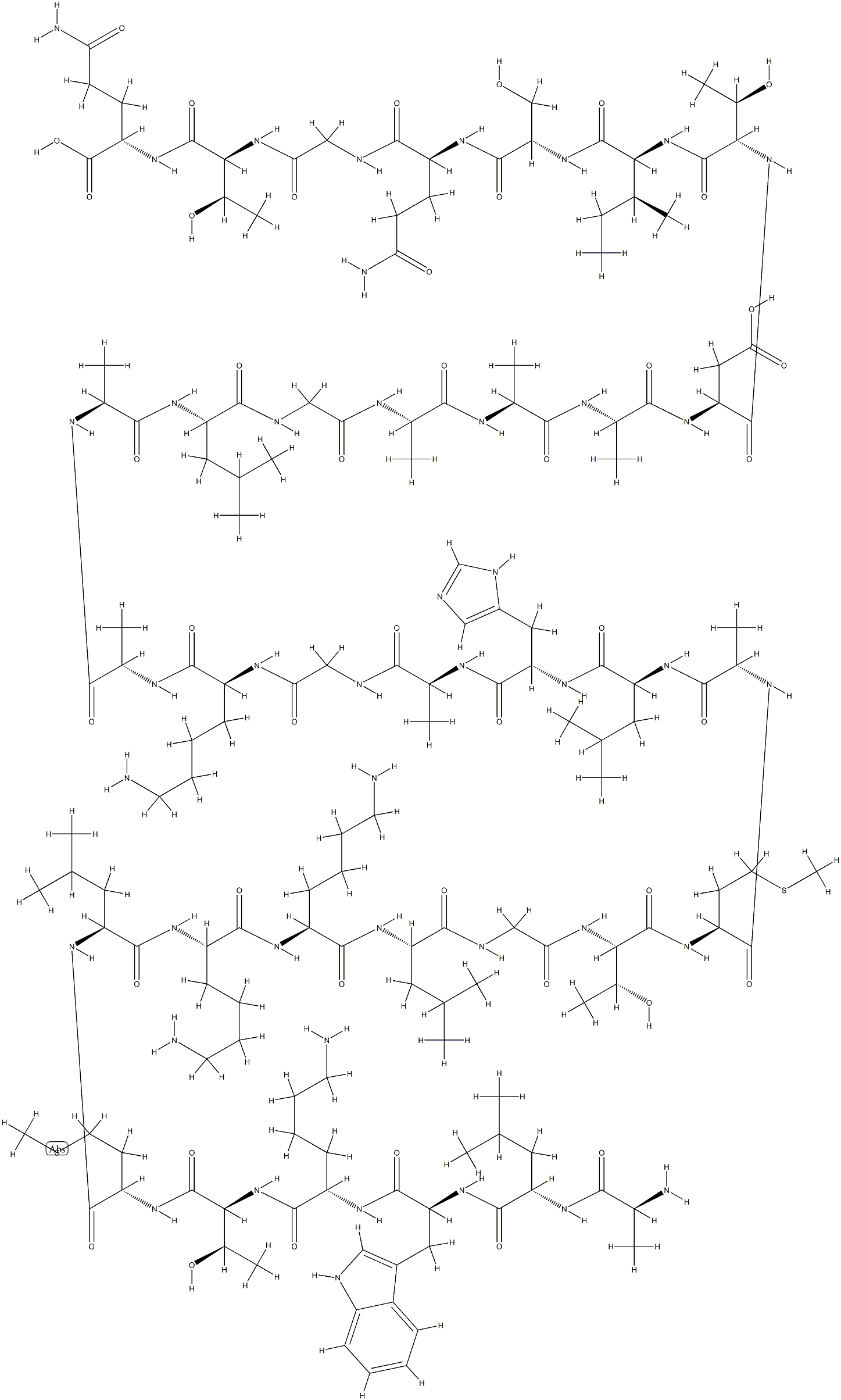 L-Glutamine, L-alanyl-L-leucyl-L-tryptophyl-L-lysyl-L-threonyl-L-methionyl-L-leucyl-L-lysyl-L-lysyl-L-leucylglycyl-L-threonyl-L-methionyl-L-alanyl-L-leucyl-L-histidyl-L-alanylglycyl-L-lysyl-L-alanyl-L-alanyl-L-leucylglycyl-L-alanyl-L-alanyl-L-alanyl-L-α-aspartyl-L-threonyl-L-isoleucyl-L-seryl-L-glut...