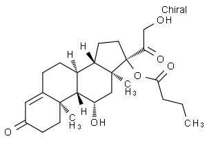 (9xi,11beta,14xi)-11,21-dihydroxy-3,20-dioxopregn-4-en-17-yl butanoate