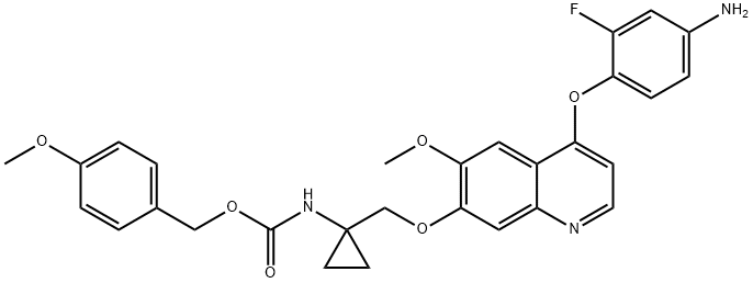 1-[[4-(4-氨基-2-氟苯氧基)-6-甲氧基喹啉-7-氧基]亚甲基]环丙基氨基甲酸对甲氧基苄酯
