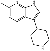 1H-Pyrrolo[2,3-b]pyridine, 6-methyl-3-(4-piperidinyl)-