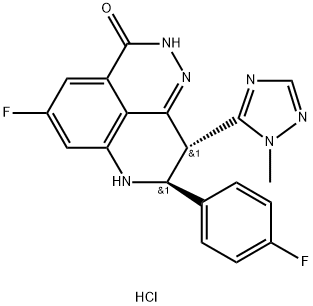 (8S,9R)-5-fluoro-8-(4-fluorophenyl)-9-(1-methyl-1H-1,2,4-triazol-5-yl)-2,7,8,9-tetrahydro-3H-pyrido[4,3,2-de]phthalazin-3-one hydrochloride