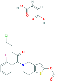1-[2-(乙酰氧基)-6,7-二氢噻吩并[3,2-c]吡啶-5(4H)-基]-1-(3-氟苯基)-5-氯-2-戊酮
