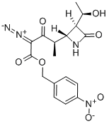 2-Azetidinebutanoic-a-14C acid, a-diazo-3-(1-hydroxyethyl)-g-methyl-b,4-dioxo-,(4-nitrophenyl)methyl ester, [2R-[2a(R*),3b(R*)]]- (9CI)