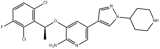 3-[(1S)-1-(2,6-Dichloro-3-fluorophenyl)ethoxy]-5-[1-(4-piperidinyl)-1H-pyrazol-4-yl]-2-pyridinamine