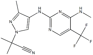 2-Methyl-2-(3-methyl-4-((4-(methylamino)-5-(trifluoromethyl)-pyrimidin-2-yl)amino)-1H-pyrazol-