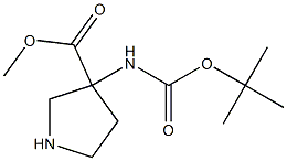 3 - (Boc-aMino)-pyrrolidin-3 - carboxylic acid Methyl ester