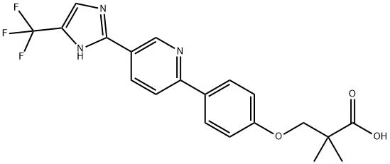 2,2-Dimethyl-3-(4-(5-(5-(trifluoromethyl)-1H-imidazol-2)pyridine-2)phenoxy)propanoic acid