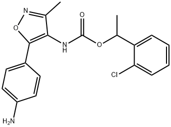 Carbamic acid, N-[5-(4-aminophenyl)-3-methyl-4-isoxazolyl]-, 1-(2-chlorophenyl)ethyl ester
