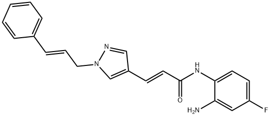 2-Propenamide, N-(2-amino-4-fluorophenyl)-3-[1-[(2E)-3-phenyl-2-propen-1-yl]-1H-pyrazol-4-yl]-, (2E)-