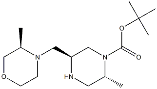 1-Piperazinecarboxylic acid, 2-methyl-5-[[(3R)-3-methyl-4-morpholinyl]methyl]-, 1,1-dimethylethyl ester, (2R,5S)-