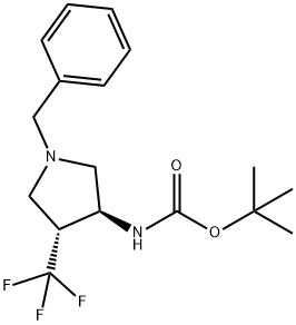 tert-butyl N-[(3S,4R)-1-benzyl-4-(trifluoromethyl)pyrrolidin-3-yl]carbamate