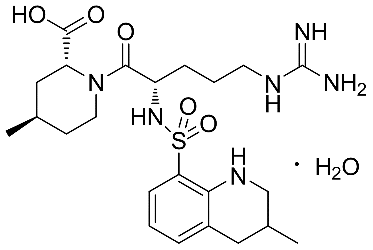 2-Piperidinecarboxylic acid, 1-(5-((aminoiminomethyl)amino)-1-oxo-2-(((1,2,3,4-tetrahydro-3-methyl-8-quinolinyl)sulfonyl)amino)pentyl)-4-methyl-, (2R-(1(S*(R*)),2alpha,4beta))-