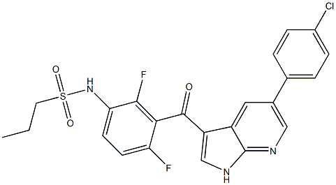 N-(3-(5-(4-chlorophenyl)-1H-pyrrolo[2,3-b]pyridine-3-carbonyl)-2,4-difluorophenyl)propane-1-sulfonamide