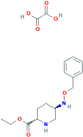 (2S, 5R) -benzyloxyaminopiperidine-2-carboxylic acid ethyl oxalate