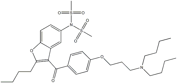 N-[2-butyl-3-[4-[3-(dibutylamino)propoxy]benzoyl]-1-benzofuran-5-yl]-N-methylsulfonylmethanesulfonamide