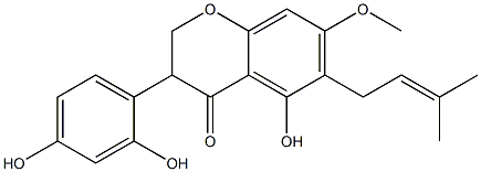 4H-1-Benzopyran-4-one,3-(2,4-dihydroxyphenyl)-2,3-dihydro-5-hydroxy-7-methoxy-6-(3-methyl-2-buten-1-yl)-,(-)-
