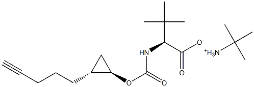 3-Methyl-N-[[[(1R,2R)-2-(4-pentyn-1-yl)cyclopropyl]oxy]carbonyl]-L-valine compd. with 2-methyl-2-propanamine