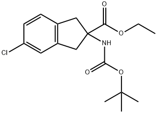 2-((叔丁氧基羰基)氨基)-5-氯-2,3-二氢-1H-茚-2-羧酸乙酯