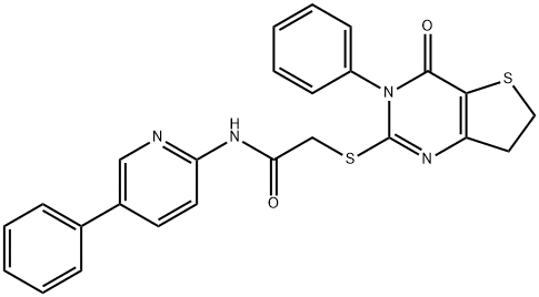 N-(5-Phenyl-2-pyridinyl)-2-[(3,4,6,7-tetrahydro-4-oxo-3-phenylthieno[3,2-d]pyrimidin-2-yl)thio]acetamide                IWP-L6
