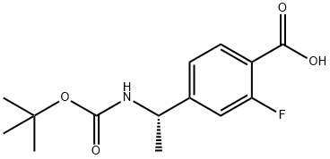 (S)-4-(1-((tert-butoxycarbonyl)amino)ethyl)-2-fluorobenzoic acid