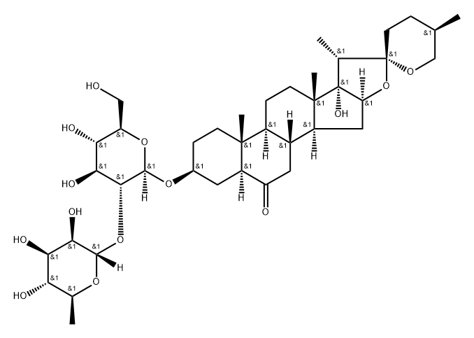 Spirostan-6-one, 3-[[2-O-(6-deoxy-α-L-mannopyranosyl)-β-D-glucopyranosyl]oxy]-17-hydroxy-, (3β,5α,25R)-