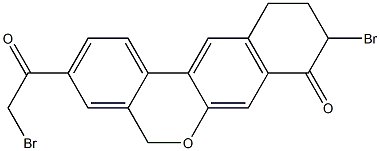 9-Bromo-3-(2-Bromo Acetyl)-10,11-Dihydro-5H-dibenzo(c,g) Chromen-8(9H)-one