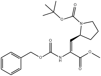 1-PYRROLIDINECARBOXYLIC ACID, 2-[(1E)-3-METHOXY-3-OXO-2-[[(PHENYLMETHOXY)CARBONYL]AMINO]-1-PROPEN-1