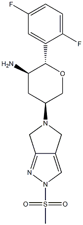 (2S,3R,5S)-2-(2,5-difluorophenyl)-5-(2-(methylsulfonyl)pyrrolo[3,4-c]pyrazol-5(2H,4H,6H)-yl)tetrahydro-2H-pyran-3-amine